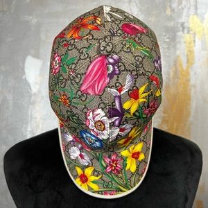 Gucci Claudia Floral Baseball Cap